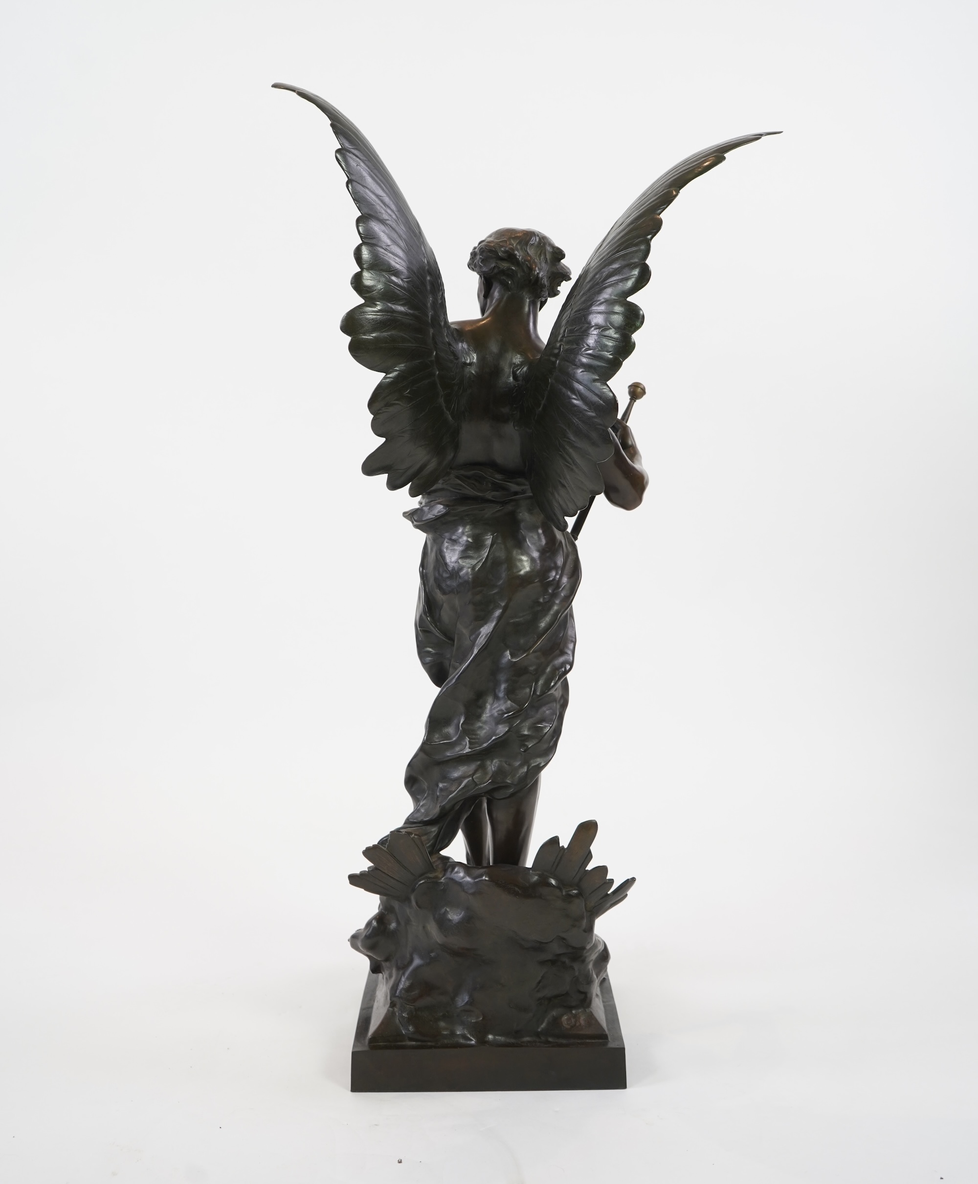 Émile Louis Picault (1833-1915). The Genius Of Work. A large bronze figure